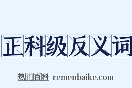 正科级反义词是什么意思的图片